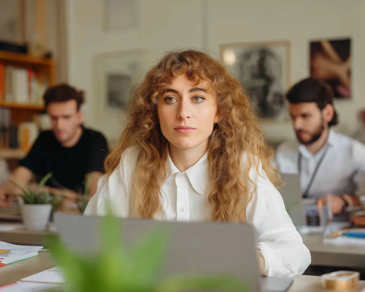 Sofia Ferreira analisando gráficos